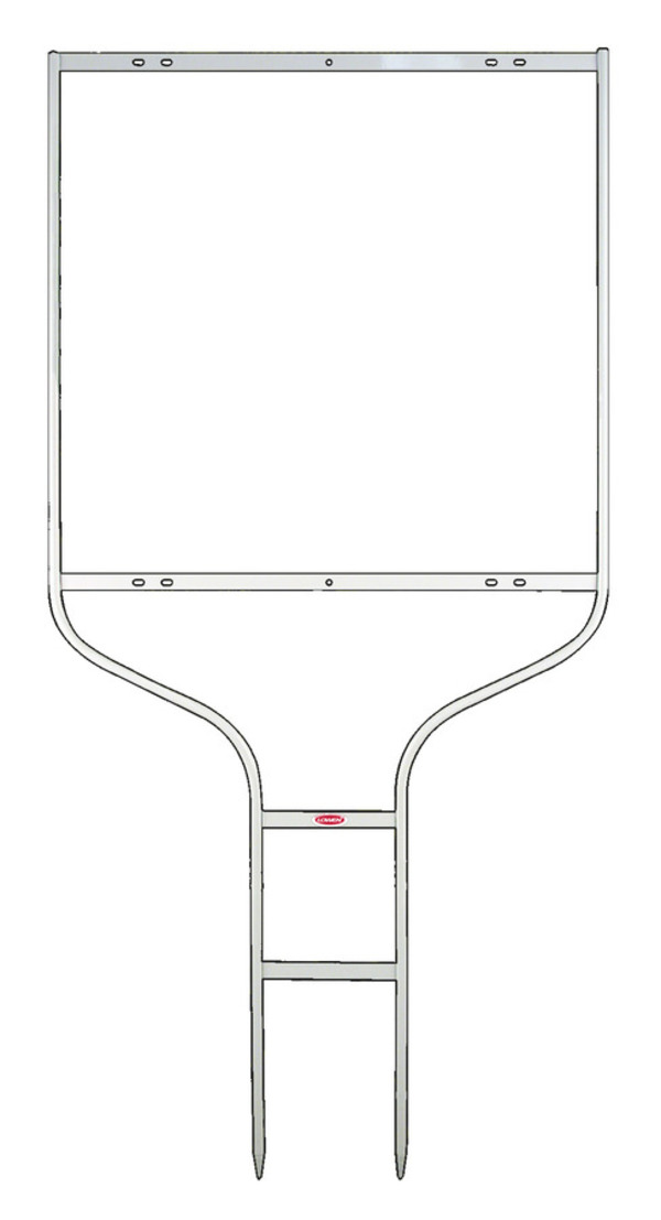 Real Estate Round Rod Sign Frame,  24h x 24w - White